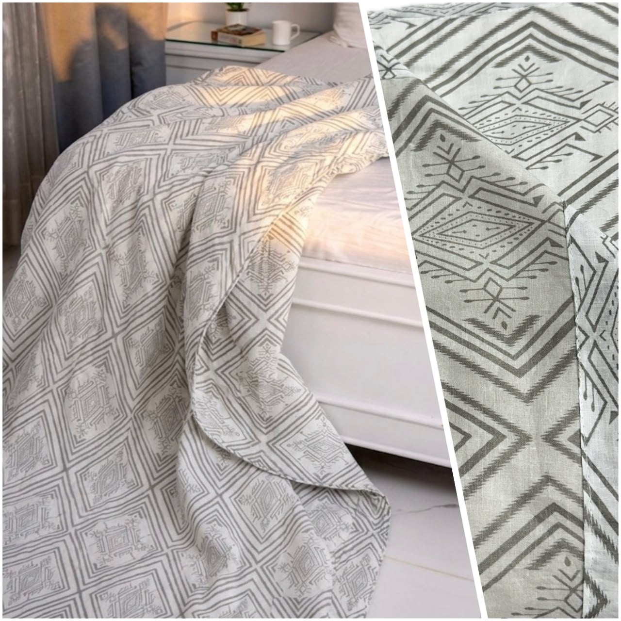Grey & White Dohar