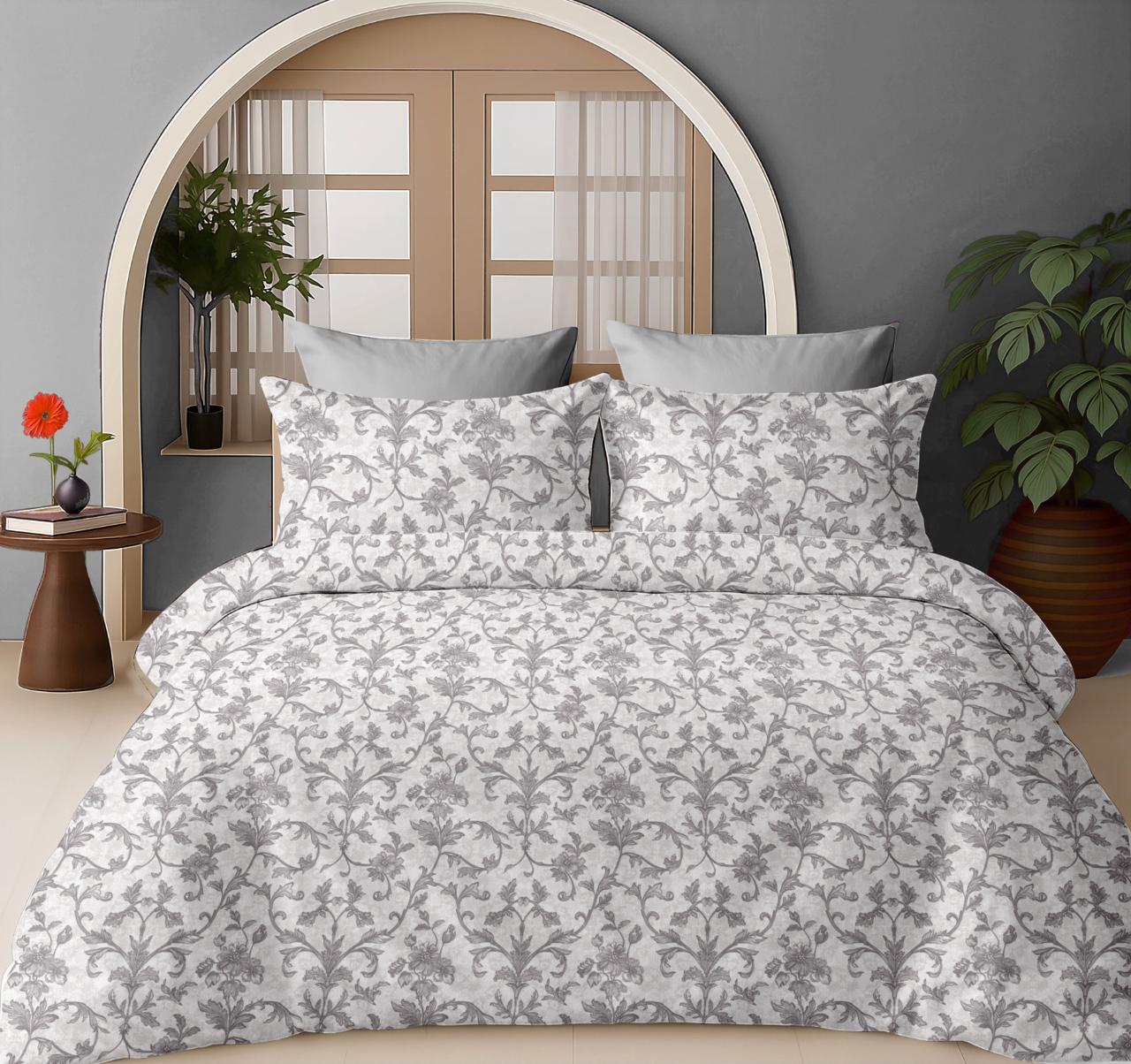 White & Grey Bedsheet